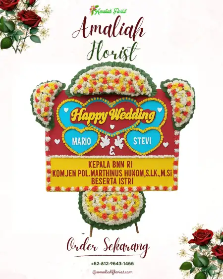 Papan Bunga Pernikahan Blanceran